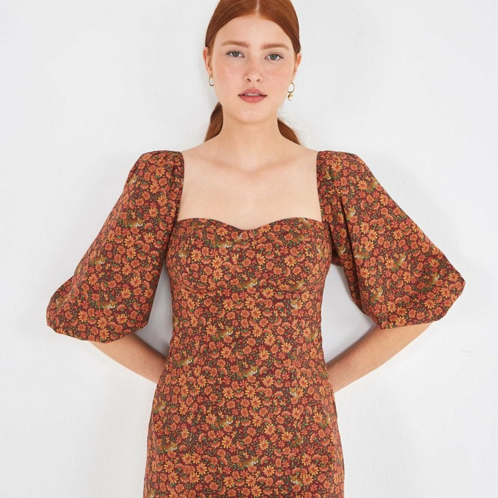 SOLD- Farm Rio Leopard Garden Mini Dress